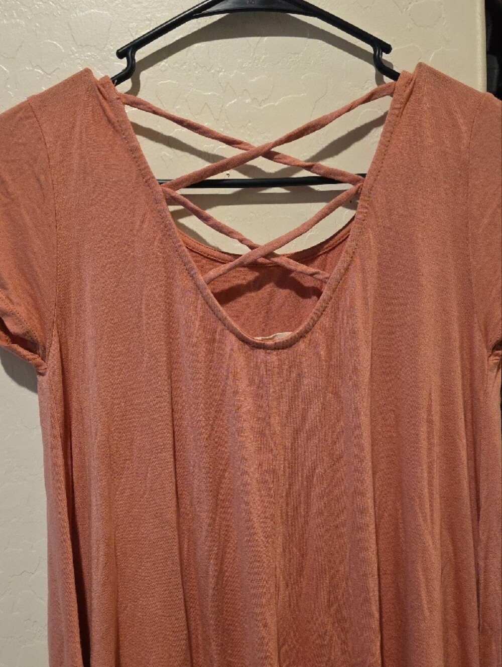 Rolla Coster Rose Mauve Swing Tee Dress with Crisscross Back - Picture 3 of 6